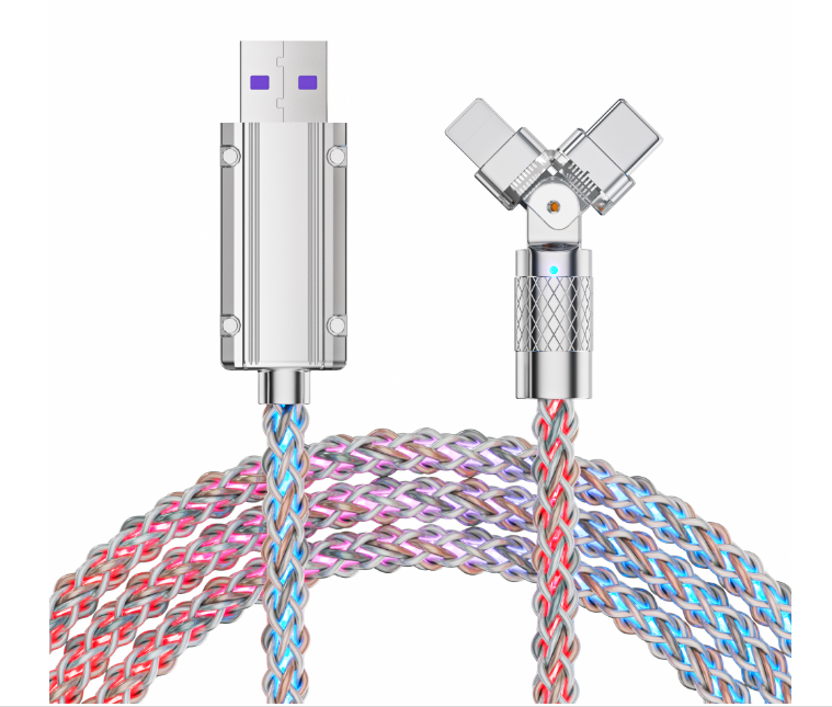 USB-炫彩二合一数据线